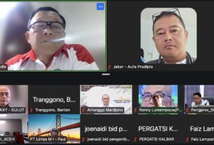 Pra Rakernas PB PERGATSI menggunakan Zoom Meeting